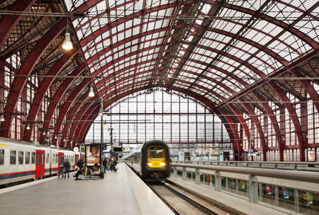 Antwerpen-Centraal railway station. Belgiumのeditorial素材