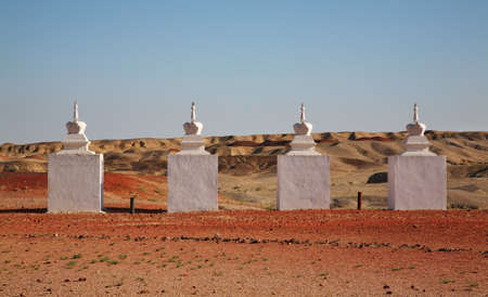 Earth energy center - northern entrance to Shambhala in Gobi desert near Sainshand. Mongoliaの写真素材
