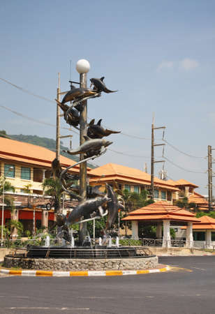 Phrabaramee road in Patong. Phuket Province. Thailandのeditorial素材