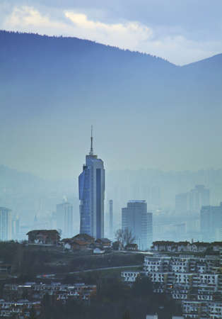 Panoramic view of Sarajevo. Bosnia and Herzegovinaの写真素材