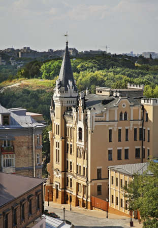 Andriyivskyy Descent in Kiev. Ukraineのeditorial素材