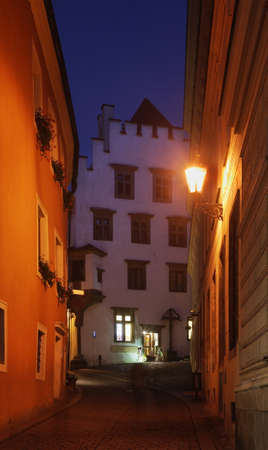 Old street in Cesky Krumlov. Czech republic