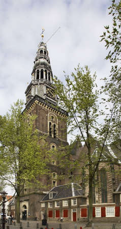 Oude Kerk (Old church) in Amsterdam. Netherlandsの写真素材