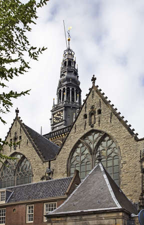 Oude Kerk (Old church) in Amsterdam. Netherlandsの写真素材