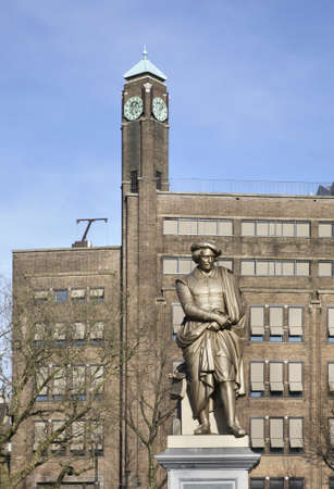 Monument to Rembrandt in Amsterdam. Netherlandsの写真素材