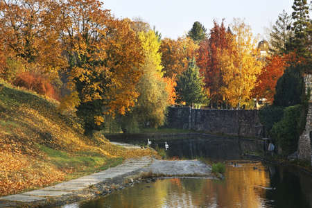 Park of Bojnice castle. Slovakiaのeditorial素材