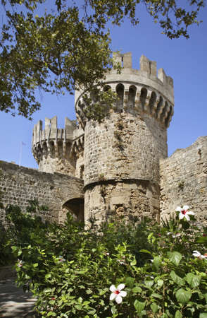 Palace of Grand Master of Knights of Rhodes in Rhodes city. Rhodes island. Greeceのeditorial素材