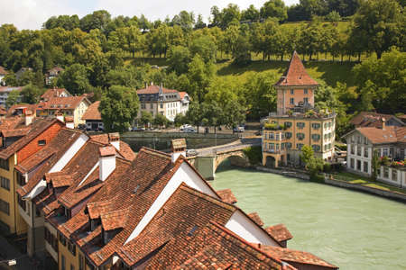 Aare river in Bern. Switzerland