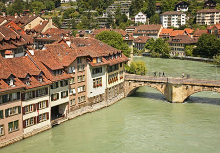 Aare river in Bern. Switzerland