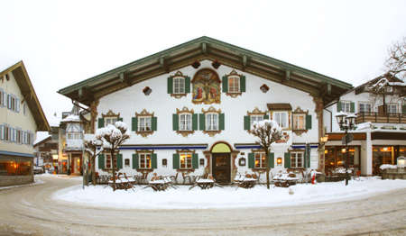 View of Oberammergau. Bavaria. Germanyのeditorial素材