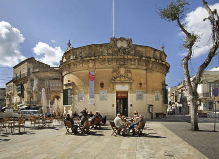 Independence square in Victoria. Cultural center. Gozo island. Maltaのeditorial素材