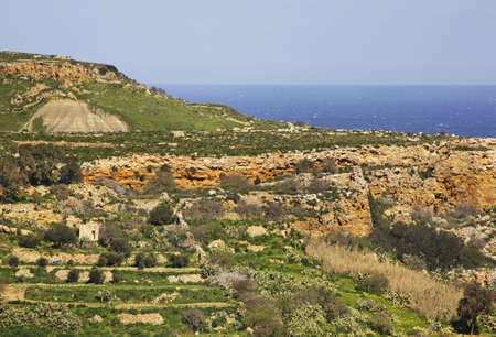 Landscape near Victoria. Gozo island. Maltaの写真素材