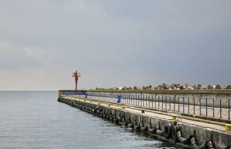 Pier in Hel town. Hel Peninsula. Polandの写真素材