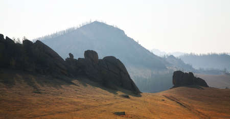 Gorkhi-Terelj National Park. Mongoliaの写真素材