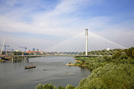 Swietokrzyski Bridge in Warsaw. Polandの写真素材