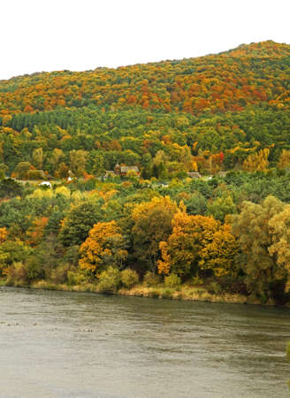 San river in Sanok. Subcarpathian voivodeship. Polandの写真素材