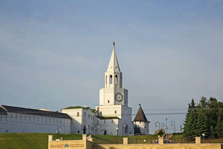 Spasskaya tower of Kazan Kremlin. Tatarstan, Russiaのeditorial素材