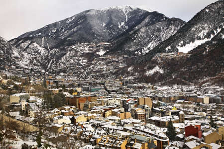 View of Andorra la Vella. Andorraの写真素材