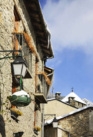 Old town in Andorra la Vella. Andorraの写真素材