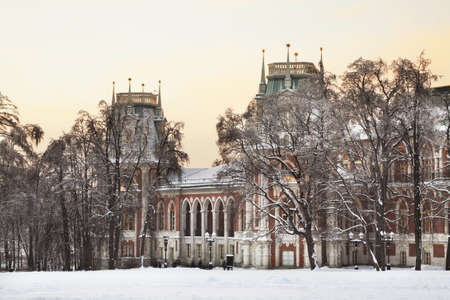 Grand palace in Tsaritsyno. Moscow. Russiaのeditorial素材