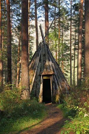 Tourist complex Royal Hunting near Barangol village. Altai Republic. Russiaの写真素材