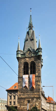 Jindrisska tower in Prague. Czech Republicのeditorial素材
