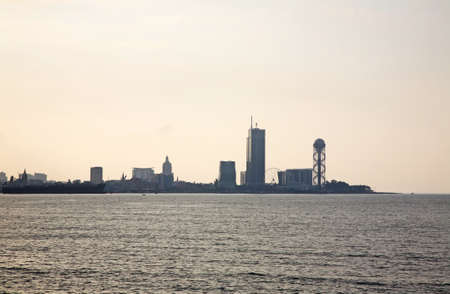 Black sea in Batumi. Autonomous Republic of Adjara. Georgiaの写真素材