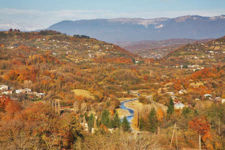 Landscape near Gelati village. Kutaisi district. Imereti Province. Georgiaの写真素材