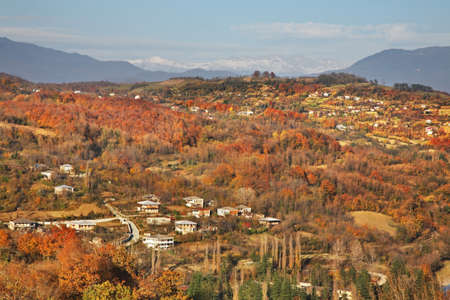 Landscape near Gelati village. Kutaisi district. Imereti Province. Georgiaの写真素材