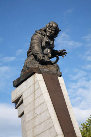 Monument to Nurken Abdirov in Karaganda. Kazakhstanのeditorial素材