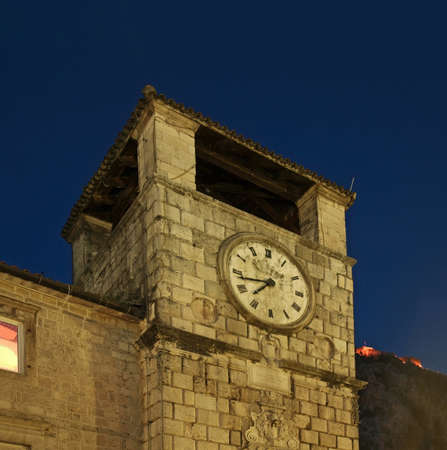 Clock tower in Kotor. Montenegroの写真素材