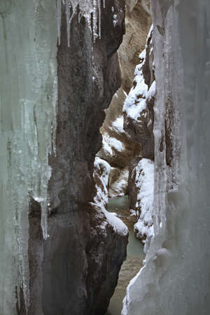 Partnachklamm - Partnach gorge near Garmisch-Partenkirchen. Bavaria. Germanyの写真素材