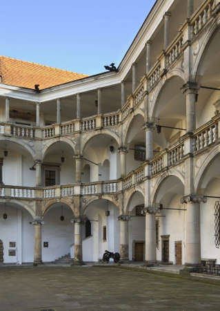 Courtyard of castle of Silesian Piasts in Brzeg. Opole voivodeship. Polandのeditorial素材