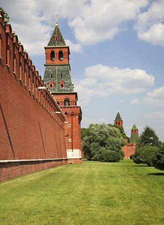 First Nameless (Powder) tower of Moscow Kremlin. Russiaのeditorial素材