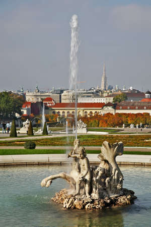 Belvedere Palace complex in Vienna. Austriaのeditorial素材