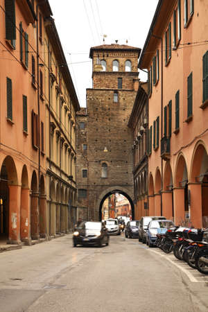 San Vitale street in Bologna. Italyの写真素材