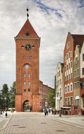 Market gate in Elblag. Warmian-Masurian voivodeship. Polandのeditorial素材
