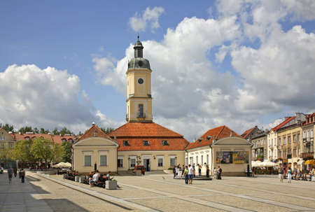 Townhouse at Kosciuszko Market Square in Bialystok. Polandのeditorial素材