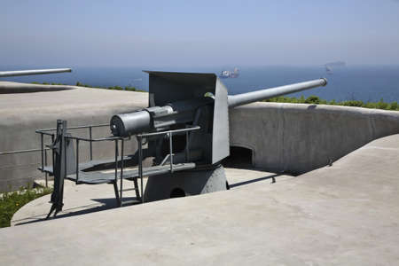 Novosiltsevskaya coast battery in Vladivostok fortress. Russian island. Russiaのeditorial素材