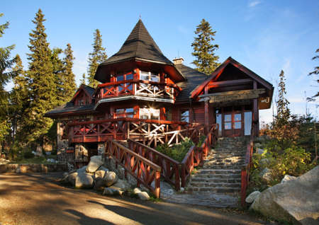 View of Strbske Pleso. Slovakiaのeditorial素材