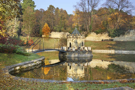 Park of Bojnice castle. Slovakiaのeditorial素材
