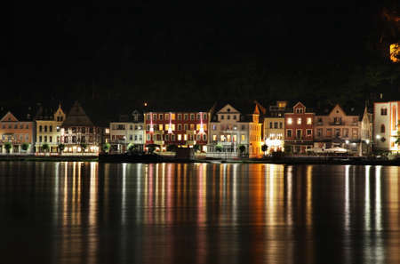 Embankment of Rhine river in Sankt Goar am Rhein. Germany