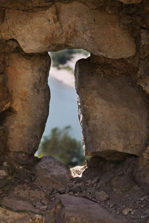 Old ruined  fortress in Pocitelj. Bosnia and Herzegovinaの写真素材