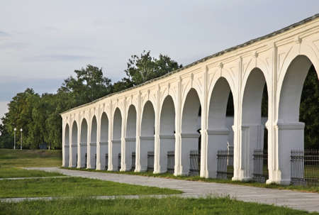 Gostiny Dvor on Yaroslav's Court in Novgorod the Great (Veliky Novgorod). Russiaの写真素材