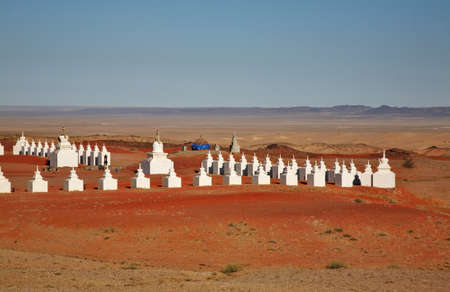 Earth energy center - northern entrance to Shambhala in Gobi desert near Sainshand. Mongoliaの写真素材