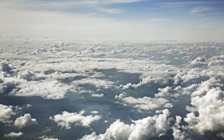Aerial view of a blue sky and clouds in Italy