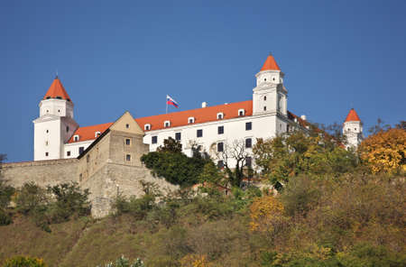 View of Bratislava Castle. Slovakiaのeditorial素材