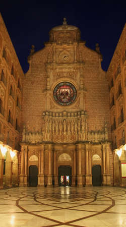 Santa Maria de Montserrat Abbey near Barcelona. Spainのeditorial素材