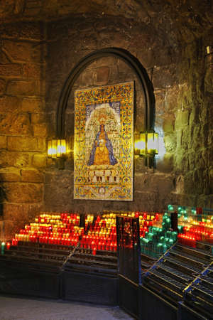 Santa Maria de Montserrat Abbey near Barcelona. Spainのeditorial素材