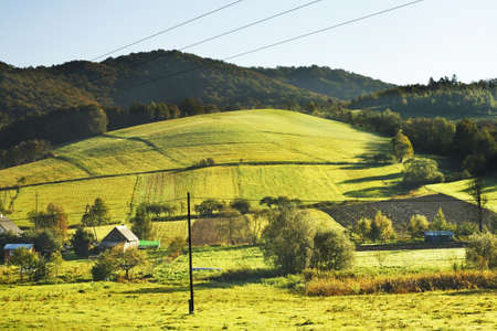 Landscape near Terka village. Subcarpathian voivodeship. Polandの写真素材